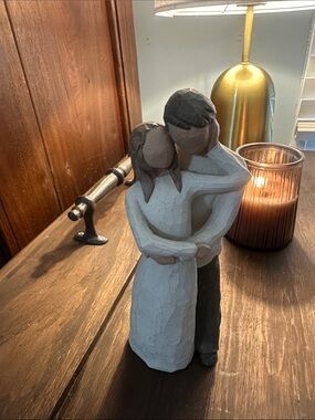 Willow Tree Neutral Toned Together Embrace Couple Sculpture